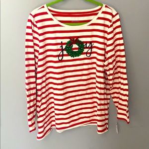 Talbots Christmas Top